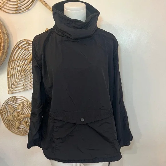 Pink Victoria Secret Pullover Windbreaker Jacket Pink Logo Anorak XS Black - Picture 1 of 7